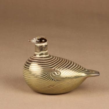 Nuutajärvi lintu , Alli, suunnittelija Oiva Toikka, Alli, signeerattu