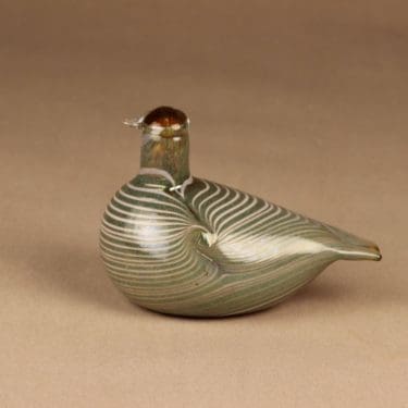 Nuutajärvi lintu , Alli, suunnittelija Oiva Toikka, Alli, signeerattu