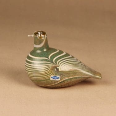 Nuutajärvi lintu , Alli, suunnittelija Oiva Toikka, Alli, signeerattu