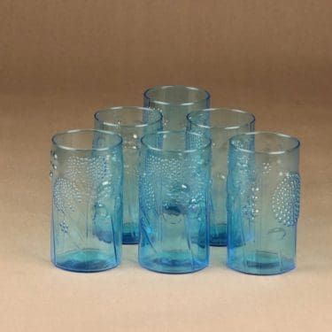 Nuutajärvi Flora juomalasi, 30 cl, 6 kpl, suunnittelija Oiva Toikka, 30 cl