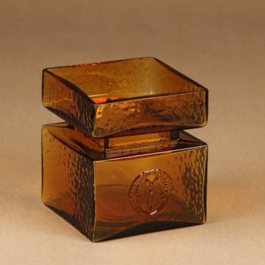 Riihimäen lasi Pala vase, brown designer Helena Tynell