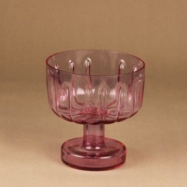 Riihimäen lasi Aurora malja, jalallinen, suunnittelija Helena Tynell, jalallinen