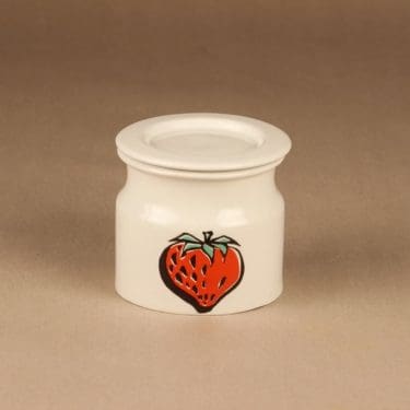 Arabia Tutti Frutti jar with lid Strawberry designer Ulla Procope