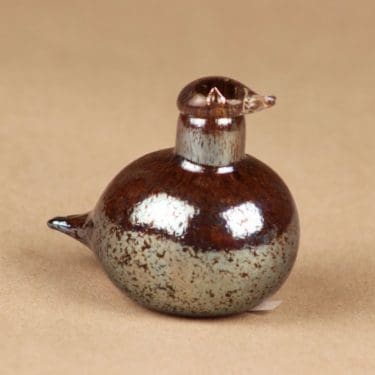 Nuutajärvi lintu , Hippiäinen, suunnittelija Oiva Toikka, Hippiäinen, signeerattu kuva 3