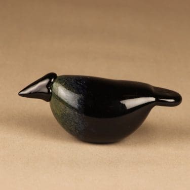 Nuutajärvi lintu , Variksen poika, suunnittelija Oiva Toikka, Variksen poika, signeerattu