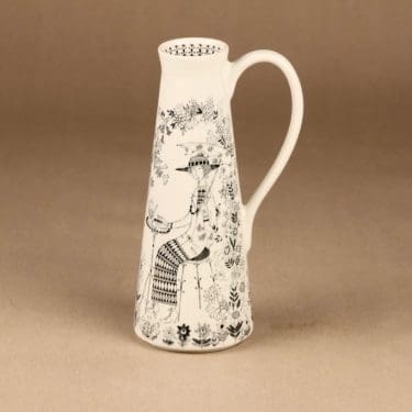 Arabia Emilia vase, black-white Raija Uosikkinen