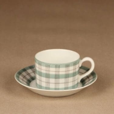 Arabia Verkko mokkakuppi, käsinmaalattu, suunnittelija Esteri Tomula, käsinmaalattu, signeerattu