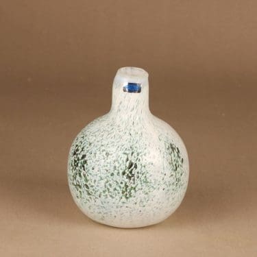 Nuutajärvi Tunturissa koristepullo, Rospuutto, suunnittelija Oiva Toikka, Rospuutto, signeerattu