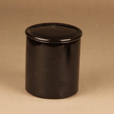 Arabia Kilta jar with lid, black designer Kaj Franck