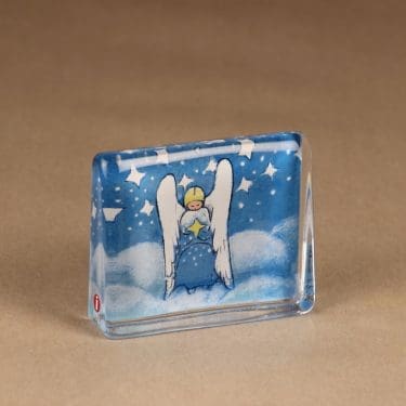 Iittala HLS lasikortti, Ajatuksissa enkelin, suunnittelija Heljä Liukko-Sundström, Ajatuksissa enkelin, enkeli