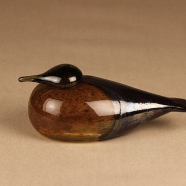 Nuutajärvi lintu , Haahkatar, suunnittelija Oiva Toikka, Haahkatar, signeerattu