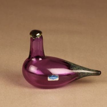 Nuutajärvi lintu , Suosorsa, suunnittelija Oiva Toikka, Suosorsa, signeerattu kuva 2