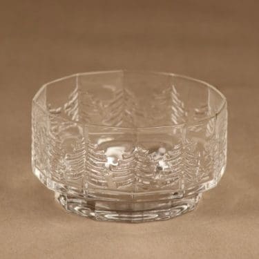 Iittala Kuusi jälkiruokakulho, kirkas, suunnittelija Jorma Vennola,