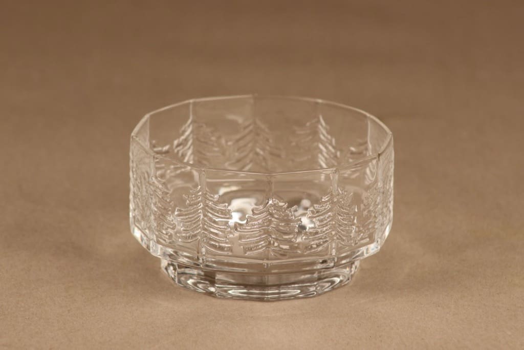 Iittala Kuusi jälkiruokakulho, kirkas, suunnittelija Jorma Vennola,