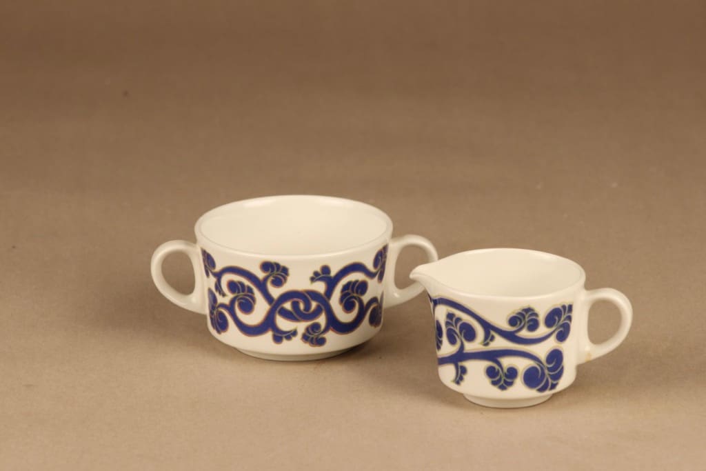 Arabia Lyydia sugar bowl and creamer designer Laila Hakala