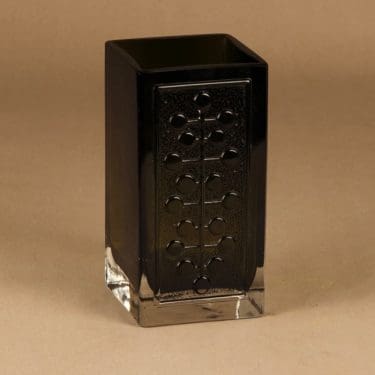 Riihimäen lasi Lucullus maljakko, vihreä, suunnittelija Nanny Still, massiivinen