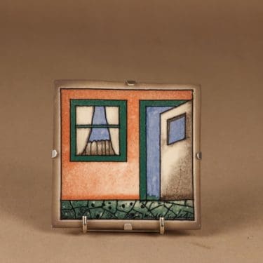 Arabia HLS seinälaatta, tilaustyö VVO, suunnittelija Heljä Liukko-Sundström, tilaustyö VVO, tilaustyö