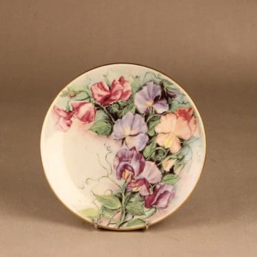 Arabia Romanttinen puutarha seinälautanen, Hajuherne, suunnittelija Riikka Hautamäki, Hajuherne, kukka