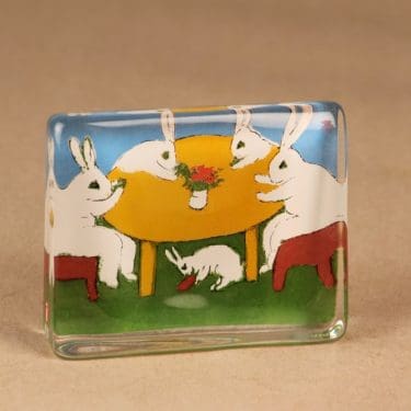 Iittala lasikortti, Neuvottelu, suunnittelija Heljä Liukko-Sundström, Neuvottelu, rabbit, bunny