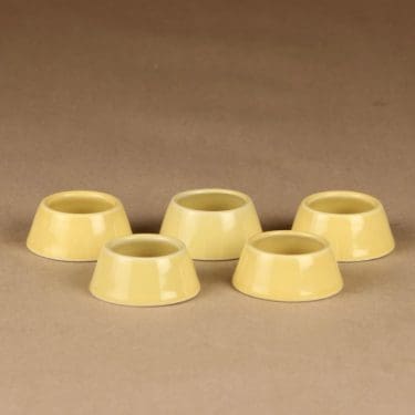 Arabia Kilta egg ring yellow 5 pcs designer Kaj Franck