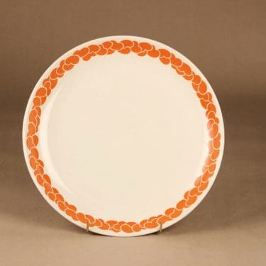 Arabia Pilvi tarjoilulautanen, oranssi, suunnittelija Göran Bäck,