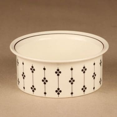 Arabia Kartano kulho, mustavalkoinen, suunnittelija Esteri Tomula,