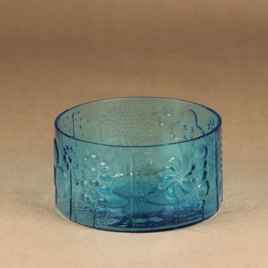 Nuutajärvi Flora kulho turkoosi suunnittelija Oiva Toikka