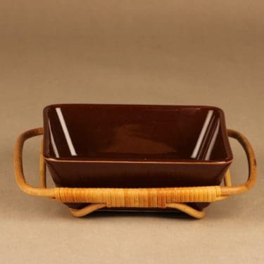 Arabia Kilta serving bowl with rattan designer Kaj Franck