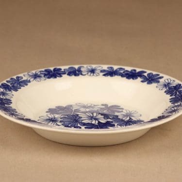 Arabia Sinikukka lautanen, syvä, suunnittelija Esteri Tomula, syvä, kukka, retro