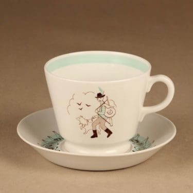 Arabia Harraste cacao cup Hunter designer Raija Uosikkinen