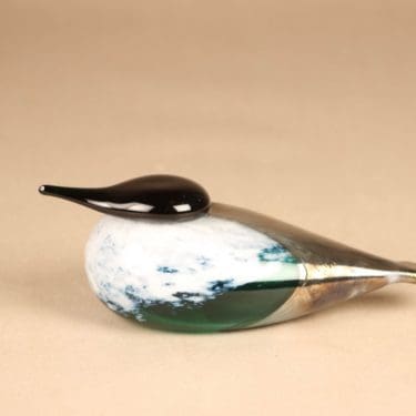 Nuutajärvi lintu, suunnittelija Oiva Toikka, signeerattu, numeroitu