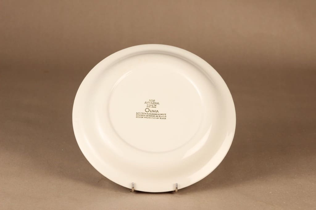 Arabia Olivia lautanen, matala, suunnittelija Raija Uosikkinen, matala, kukka, asbrakti kuva 3