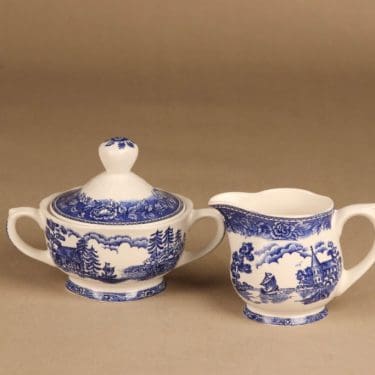 Arabia Maisema sokerikko ja kermakko, sininen, suunnittelija ,