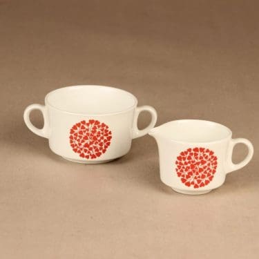 Arabia Takiainen ssugar bowl and creamer limited edition designer Raija Uosikkinen