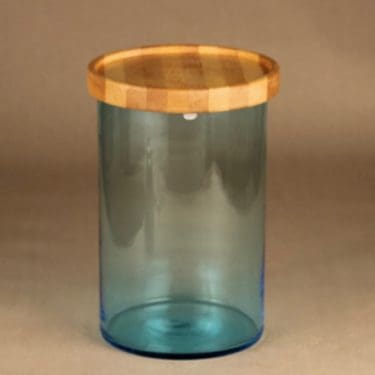 Nuutajärvi Purtilo jar with wooden lid designer Kaj Franck