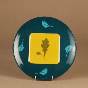 Arabia Flora & Fauna vuosilautanen, 2007, suunnittelija Eeva Sivula, Pekka Toivanen, 2007, lintu, tammi