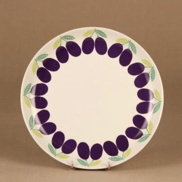 Arabia Pomona Luumu dinner plate designer Raija Uosikkinen