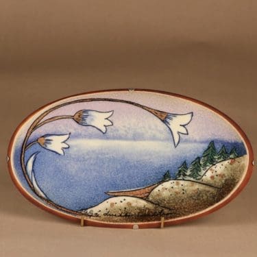 Arabia HLS seinälaatta, Autere, suunnittelija Heljä Liukko-Sundström, Autere, kukka