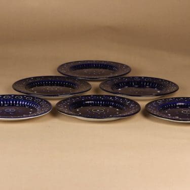 Arabia Valencia Hauen leuat, taidelasimaljakko, 6 kpl, suunnittelija Ulla Procope, taidelasimaljakko, signeerattu