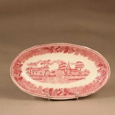 Arabia Maisema sillivati, punainen, suunnittelija tuntematon, kuparipainokoriste