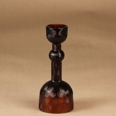 Nuutajärvi Miranda kynttilänjalka, ruskea, suunnittelija Heikki Orvola,