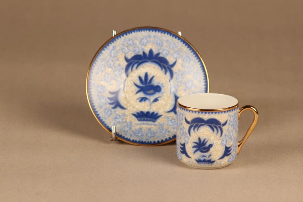 Arabia She-Foo mokkakuppi, suunnittelija Greta-Lisa Jäderholm-Snellman, kuparipainokoriste kuva 2