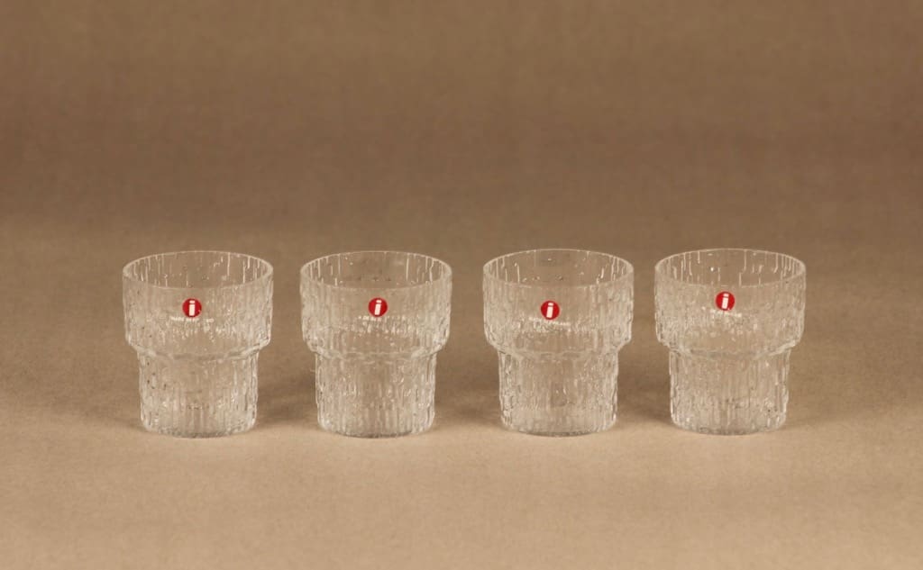 Iittala Paadar snapsilasi, 7 cl, 4 kpl, suunnittelija Tapio Wirkkala, 7 cl