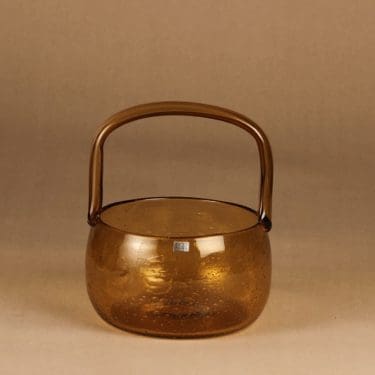 Nuutajärvi Sargasso glass basket designer Kaj Franck