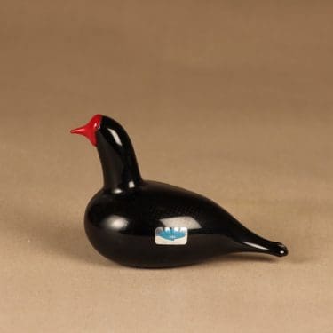 Nuutajärvi lintu , Nokikana, suunnittelija Oiva Toikka, Nokikana, signeerattu