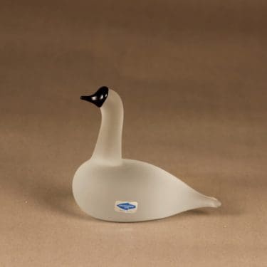 Nuutajärvi lintu , Lumihanhi, suunnittelija Oiva Toikka, Lumihanhi, signeerattu