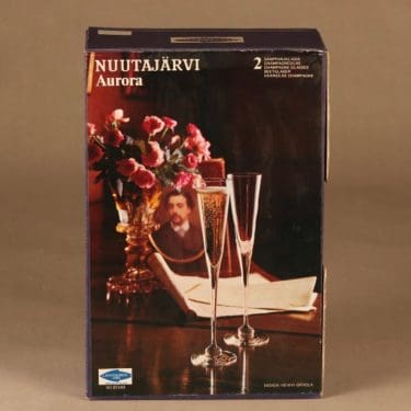 Nuutajärvi Aurora kuohuviinilasi suunnittelija Heikki Orvola