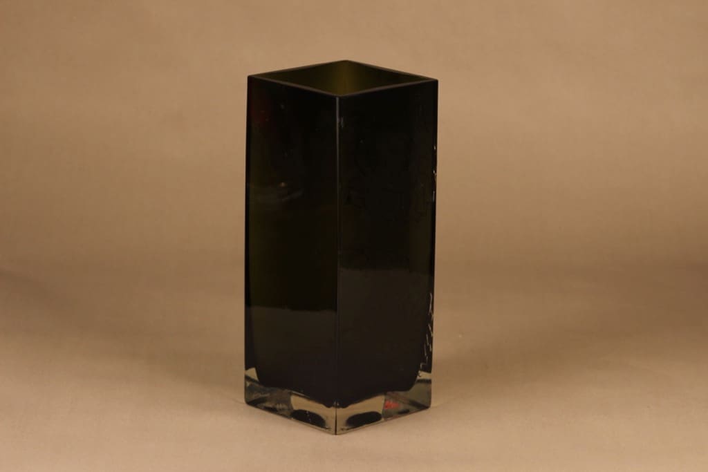 Riihimäen lasi Lucullus maljakko, vihreä, suunnittelija Nanny Still, massiivinen kuva 2