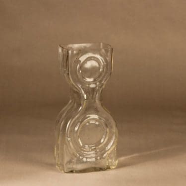 Riihimäen lasi Kaappikello maljakko, näyttelyesine, suunnittelija Helena Tynell, näyttelyesine