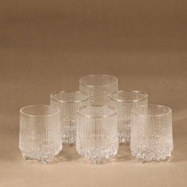 Iittala Ultima Thule snapsilasi, 5 cl, 6 kpl, suunnittelija Tapio Wirkkala, 5 cl